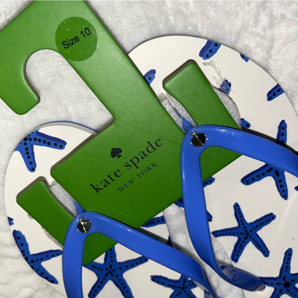 Kate Spade Starfish Print Flip Flops NWT - Picture 4 of 6